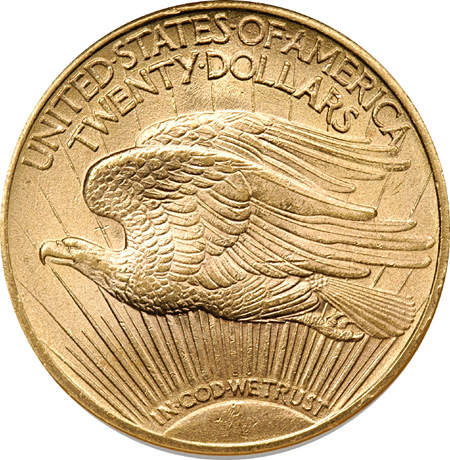 Three Saint-Gaudens Double Eagles. NGC MS-61.