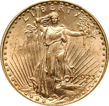 Two Saint-Gaudens Double Eagles. NGC MS-62.