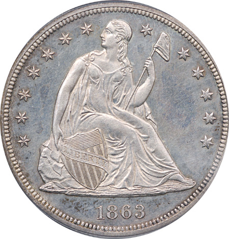 1863 PCGS PF-61.