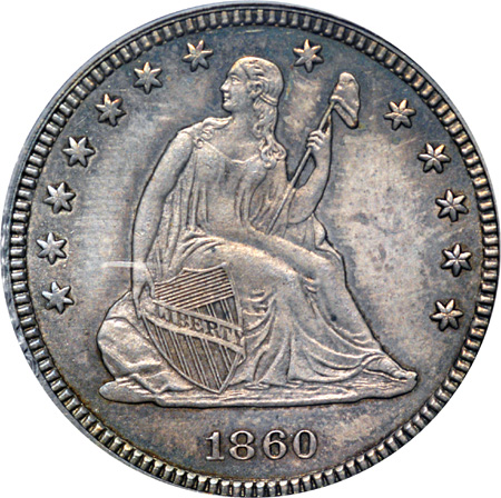 1860 PCGS PF-64.