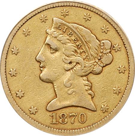 1870-S PCGS VF-25.