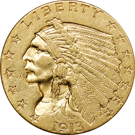 Two Indian Head Quarter Eagles. AU-55.