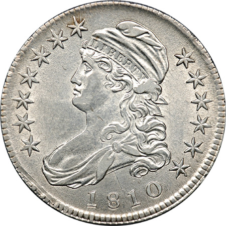 Two Capped Bust Lettered Edge Half Dollars.