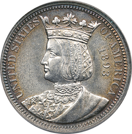 1893 Isabella Quarter. SEGS MS-61.