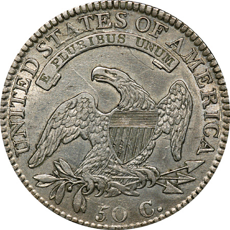 Two 1813 Capped Bust Lettered Edge Half Dollars.