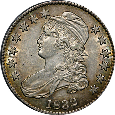 Three Capped Bust Lettered Edge Half Dollars.