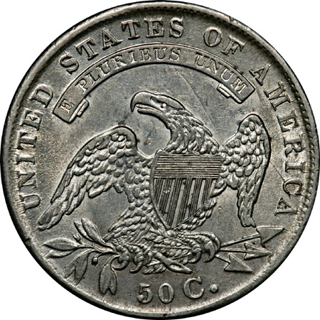 Four Capped Bust Lettered Edge Half Dollars.