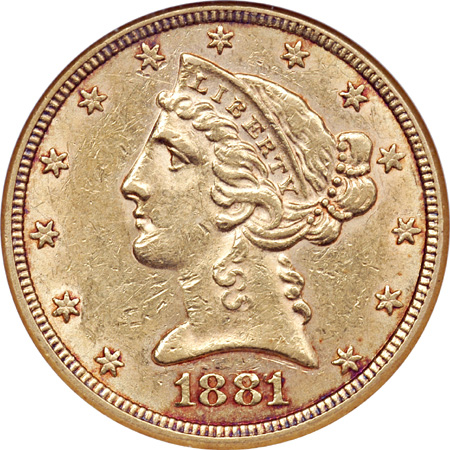 1881/0  ANACS AU-50.