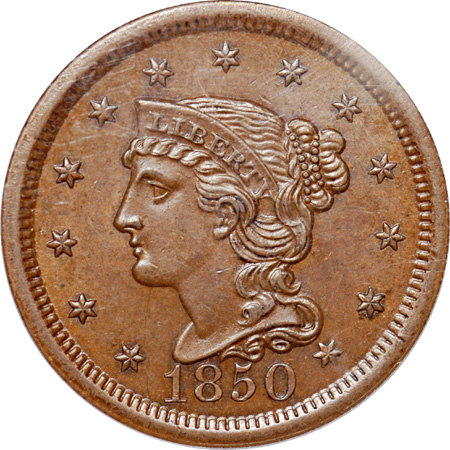 1850 PCGS MS-64 BN.