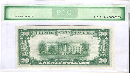 1929 $20.00. Memphis, TN Ty. 1. PCG (not PCGS) CHCU-63.