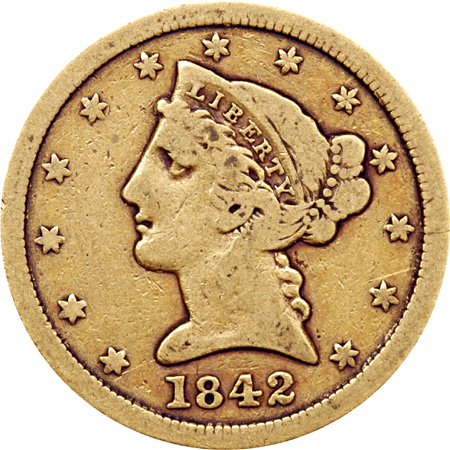 1842-C Large Date. VF-20.