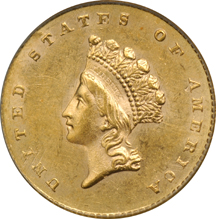 1855 PCGS AU-50.