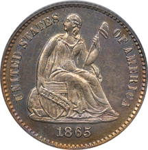 1865 PCGS PF-61.