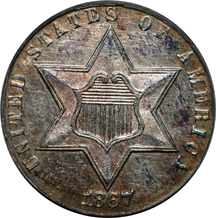 1867 PCGS PF-60.