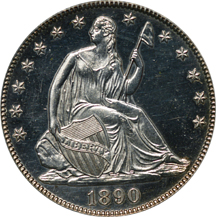 1890 PCGS PF-62.