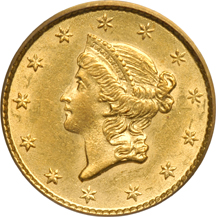 1853 PCGS AU-53.