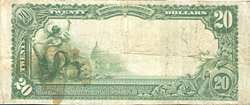 1902 $20.00. Oblong, IL Blue Seal. VG.