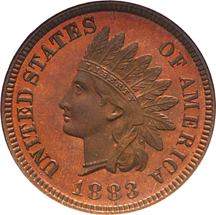 1883 NGC PF-64 BN.