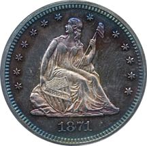 1871 ANACS PF-63 Cameo.