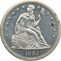 1864 ANACS PF-61.