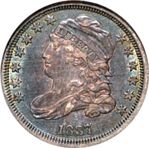 1837 Capped. NGC AU-53.