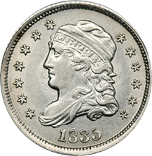 1835 ANACS AU-55.