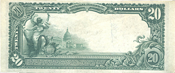 1902 $20.00. O'Fallon, IL Blue Seal. CHCU.