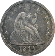 1844 PCGS VF-30.