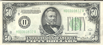 Twelve Sequential 1934 $50.00 St. Louis. CHCU.