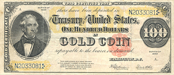 1922 $100.00. F.