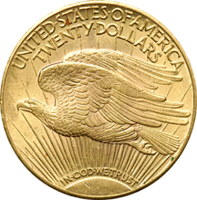 Four Saint Gaudens Double Eagles. Uncirculated.