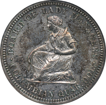 1893 Isabella Quarter. NGC AU-58.