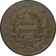 1802 S-226, R-2, Normal Reverse. NGC XF-45 BN.