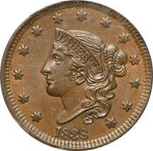 1838 PCGS MS-63 BN.