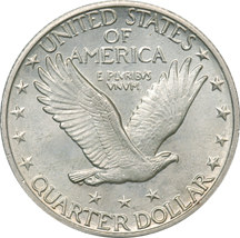 Two Standing Liberty Quarters.