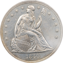 1840 PCGS AU-58.