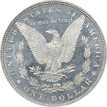 Twenty 1883 Morgan Dollars.