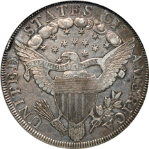 1800 Dotted Date, B-14, BB-194, R-3. NGC AU-53.