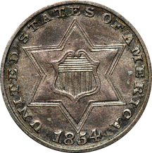 Two Three-cent Silver Pieces.