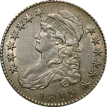 Two 1813 Capped Bust Lettered Edge Half Dollars.