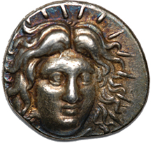 Tetradrachm of Rhodes. Near Mint.