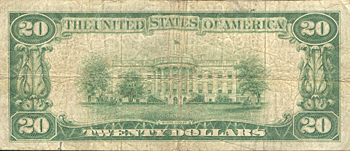 1929 $20.00. Three Rivers, Michigan Ty. 1. F.