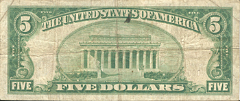 1929 $5.00. Jefferson City, MO Ty. 1. F.