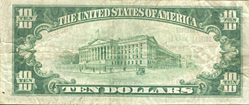 1929 $10.00. Woodstock, IL Ty. 1. VF.