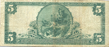 1902 $5.00. King City, MO Blue Seal. F.