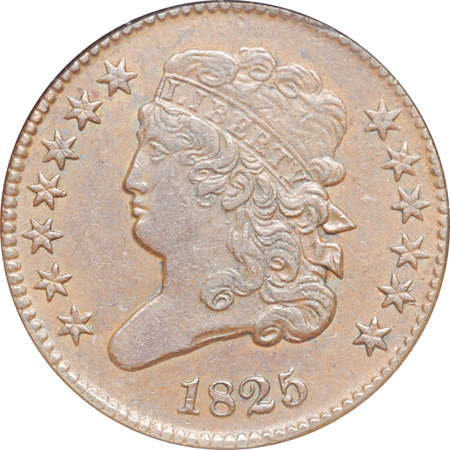 1825 NGC AU-58 BN (C-2).