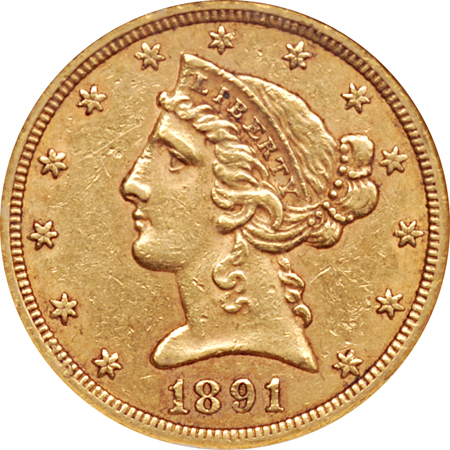 1891-CC NGC AU-58.