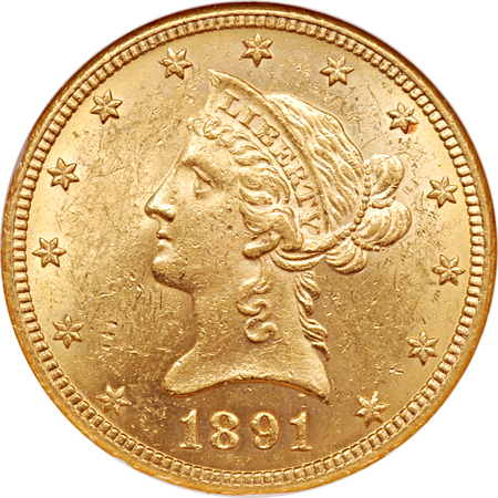 1891-CC NGC MS-61.