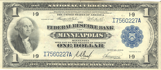 1918 $1.00 Minneapolis. CHCU.