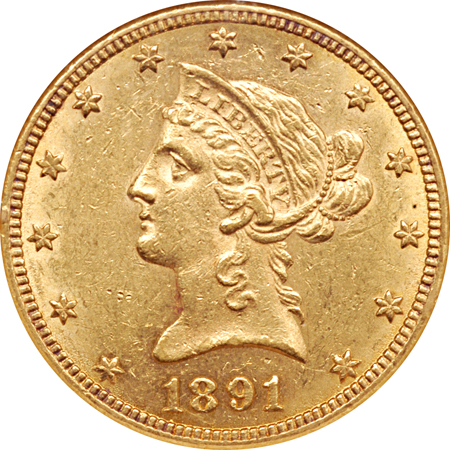 1891-CC NGC AU-58.